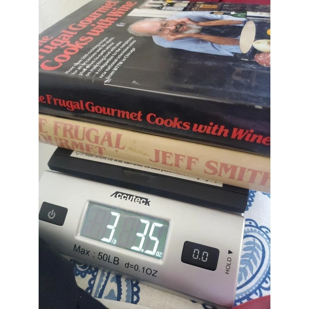 The Frugal Gourmet & Cooks with Wine Jeff Smith Cookbook Lot Hardcover 2 Books